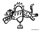 Circus Tiger and Hoop