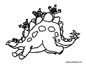Kids on Stegosaurus