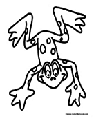 Spotted Frog Jumping