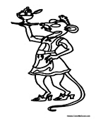 Mouse Serving Ice Cream