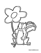 Squirrel with Flower