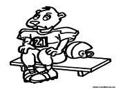 Squirrel Football Player