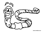 Cartoon Worm