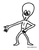 Alien with Big Head