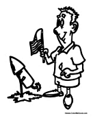 Man Lighting Firework