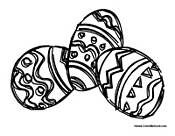 Three Easter Eggs to Color