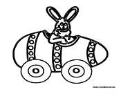 Easter Egg Car with Bunny