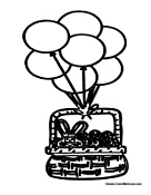 Easter Bunny with Balloons