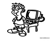 Smart Boy on Computer