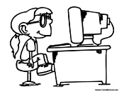 Girl on the Computer