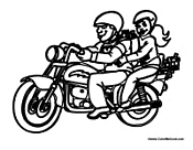 Father and Daughter Motorcycle